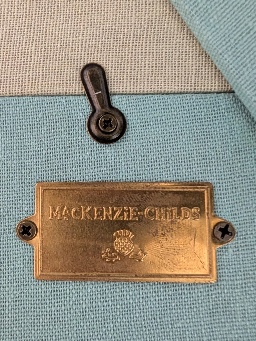 Mackenzie-Childs Retired Parchment Check  4 x 6 Picture Photo Frame, New